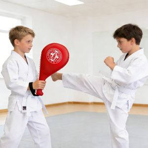 Custom Printed PU Leather Floppy Mitts for Karate Jiu-Jitsu Judo Kick Boxing Taekwondo-<b>Hand</b> Martial Equipment OEM ODM Service - Product Image 2