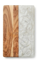 Planche à découper en bois de hêtre et résine, grain traversant, aspect marbre gaufré, tapis de table de cuisine, couleur/taille personnalisable, fait main