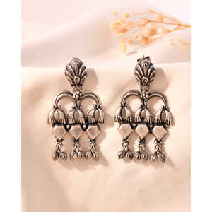 Pendientes de Plata Meera Jaipur Phool - Product Image 2