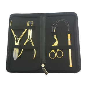 New <b>Pliers</b> <b>Set</b> Case Logo Stainless Steel Hair Extension <b>Plier</b> Remover Scissors and Crochet Pulling <b>Set</b> Hair Extension Tool - Product Image 4