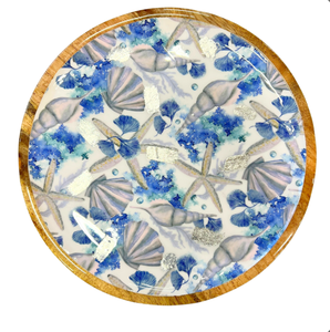 Ensemble de bols de service en bois d'acacia faits à la main avec impression émaillée - Bols écologiques pour les mariages et les fêtes, pour les pâtes et les en-cas - Product Image 5