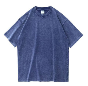 T-shirt court ample vintage en coton délavé à l'acide, col ras du cou, imprimé sérigraphié, coupe oversize, épaules tombantes, style décontracté, collection 2026, offre spéciale - Product Image 2