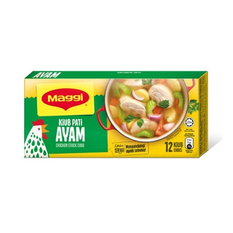 Кубик куриного бульона MAGGI премиум-класса 120 г супов быстрого приготовления, сертифицированный Халяль, малазийский кулинарный опыт
