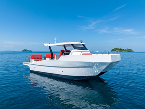 Yate deportivo de fibra de vidrio UBI 766 de 7.6m, 6 pasajeros, motor fueraborda de 120HP, para crucero, transporte, pesca, patrulla y ocio. - Product Image 1