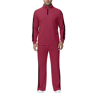 <b>Men</b>’s Zipper Tracksuit Set Athletic Sports Jogger <b>Jacket</b> Two Piece Wear 100% Cotton Casual Full Sleeve Elastic Waist Loose Fit - Product Image 4