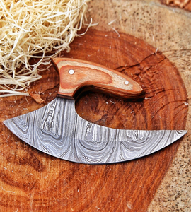 Steel Pizza Cutting <b>Edge</b> For Pizza Damascus Steel Pizza Axe Premium <b>Cutter</b> Handmade Kitchen Tool Comfortable Grip Durable - Product Image 4