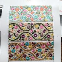 Tissu en dentelle brodée élégante pour robe, dentelle décorative pour vêtements, fournisseur de textiles en gros