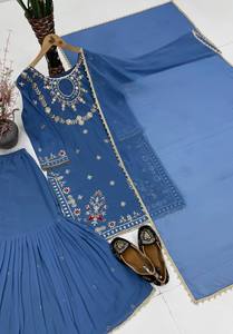 Premium Quality Indian Gharara Designs Punjabi Sharara for Adults Beautiful Punjabi Girl Sarara Woman Dress Winter Wholesale - Product Image 2