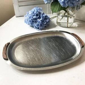 Metal Serving <b>Tray</b> With Dolphin Tail Handles Latest Design Decorative <b>Trays</b> Pewter Antique Finish Custom <b>Tray</b> Hot Sell - Product Image 6