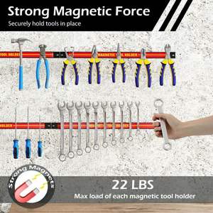 Striscia portautensili magnetica per garage e cucina per la conservazione degli attrezzi - Product Image 2