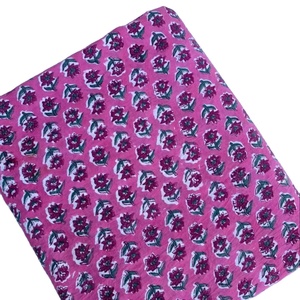 Tela 100% Algodón Hecha a Mano en India con Bordado, Transpirable y Ligera, Estampados Florales Hechos a Mano para Niñas, Textiles para el Hogar, OEM - Product Image 1