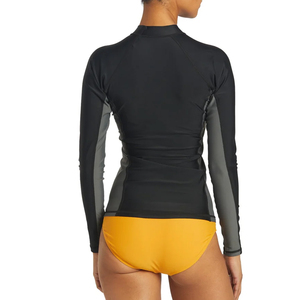 Gym And Fitness Wear <b>Women</b> <b>Compression</b> Shirts Polyester Spandex Material Made Stretchable Rash Guards for Girls - Product Image 2
