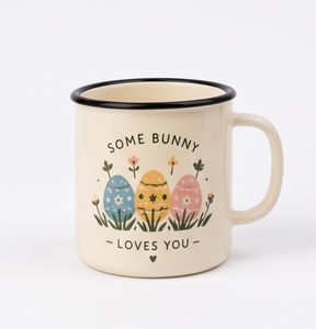 High Quality Custom Branding Enamel Coffee <b>Mug</b> Spring Celebration Series Iron Metal Cup Featuring Easter Egg Motif - Product Image 3