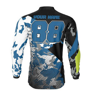 Maillot de motocross personnalisé à manches longues, respirant, coupe-vent, impression par sublimation, vente en gros, pour la course de motocross - Product Image 2