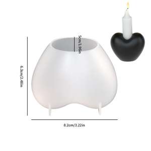 Molde de Silicona para Velas de Aromaterapia en Forma de Corazón, Molde para Velas de Amor, Molde de Yeso para Resina Epoxi - Product Image 5