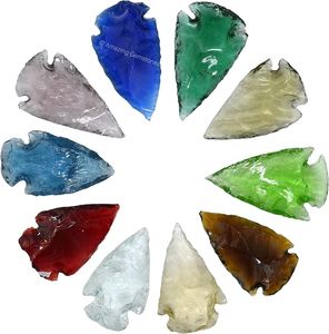 Puntas de flecha de piedras preciosas pulidas de colores surtidos, puntas de cristal natural para Feng Shui, arte coleccionable y decoración. - Product Image 1