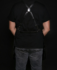 Tablier en cuir imperméable haut de gamme pour hommes, idéal pour les cafés, barbiers et coiffeurs – Design créatif à porter à la taille - Product Image 2