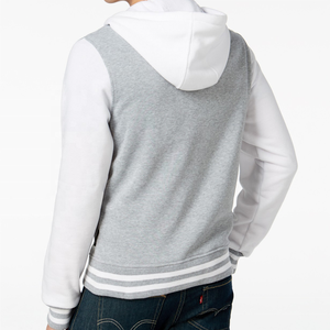 Chaqueta Varsity de Béisbol de Algodón y Felpa Personalizada para Hombre al por Mayor con Capucha - Product Image 3