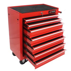 Carrello Portautensili Rosso Multifunzionale a 7 Cassetti con Ruote, Soluzione Pratica per lo Stoccaggio - Product Image 3