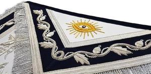 Tablier de Maître Ancien Maçon Maçonnique Or et Argent, Tablier Brodé Unique pour Maçons - Product Image 5