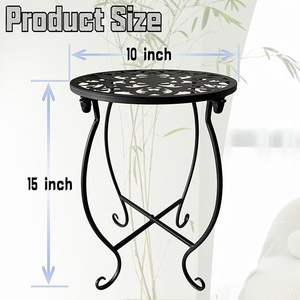 Soporte de hierro para macetas de fabricante OEM con elegantes estantes, adecuado para exhibir macetas, hierbas y plantas decorativas. - Product Image 6