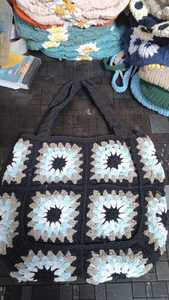 Handmade Cotton Crochet <b>Bag</b> Eco Friendly Women Tote <b>Bag</b> <b>Boho</b> Knitted Market Shopping <b>Bag</b> - Product Image 3