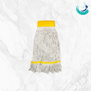 KSR High Quality Cotton Semi White Yarn Kentucky <b>Mop</b> <b>Heads</b> with 2" Colour Top Band for Floor Cleaning System Looped End - Product Image 6