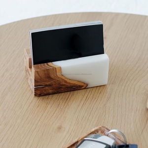ที่ใส่นามบัตรเรซินและไม้โต๊ะสำนักงานที่ใช้ด้านบนผู้ถือบัตรไม้และเรซินสินค้าขายดีที่สุดโดย fwe - Product Image 3