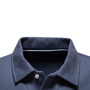 เสื้อโปโลแขนยาวสไตล์วินเทจสำหรับผู้ชาย สวมใส่สบาย สีพื้น เสื้อโปโลแขนยาวผ้าคอตตอนเจอร์ซีย์พรีเมียมสำหรับผู้ชาย - Product Image 5