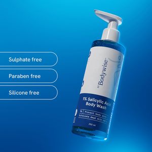 Be-Bodywise Gel Douche Exfoliant à l'Acide Salicylique à 1% - 8.45floz (250ml) |   Peau rugueuse et nettoyage en profondeur - Product Image 6