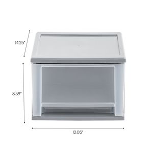 Tiroirs en plastique de 17 Qt, bacs de rangement sous le lit, empilables, modulaires, lot de 3 - Product Image 4