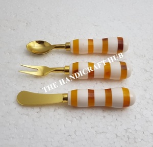 Ensemble de fromage design de luxe, ustensiles de cuisine, ensemble de couverts en acier inoxydable, ensemble de fromage avec manche en bois et résine, à prix d'usine très avantageux - Product Image 5