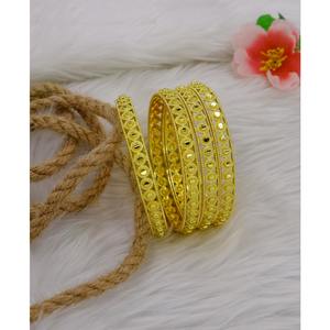 Bracelets plaqué or au design antique traditionnel Moyen-Orient Bracelet de mariage Arabie Saoudite éthiopien Bijoux de main tendance - Product Image 4