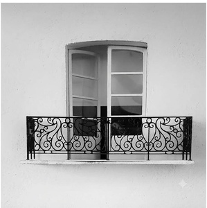 European-style wrought iron balcony railing – <b>Wall</b>-<b>mounted</b>, rust-resistant, easy to assemble, suitable for outdoor decoration. - Product Image 2
