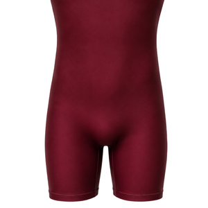 <b>Men</b> Burgundy White Sublimated <b>Wrestling</b> <b>Singlet</b> Polyester Athletic Sports Uniform Sleeveless Competition Training Match Wear - Product Image 6