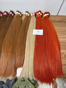 Cabello a granel Rojo color100 % Virgen sin procesar Onda profunda natural Trenzado a granel Cabello humano Sin trama para trenzar extensiones de cabello - Product Image 6