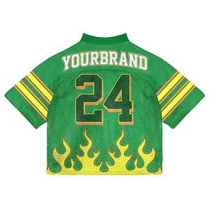 เสื้อเจอร์ซีย์ตาข่ายคุณภาพพรีเมียมสำหรับผู้ชาย น้ำหนักเบา ระบายอากาศได้ดี แขนสั้น พิมพ์ลายโลโก้ตามสั่ง บริการ OEM มีไซส์พลัส - Product Image 2