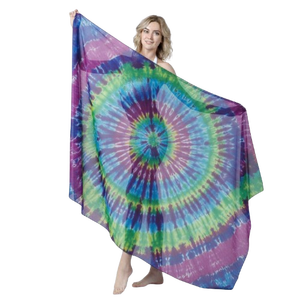 Voile de danse orientale - 100% soie pure, écharpe extra longue teinte à la main multicolore pour professionnels - Product Image 6