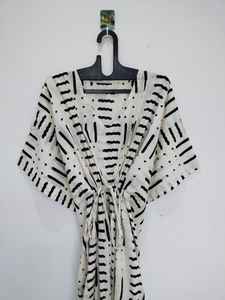 Vestido Kaftán Boho de Algodón, Hecho a Mano en India, Traje de Playa, Cómodo y Holgado, Atuendo de Verano para Mujer - Product Image 2