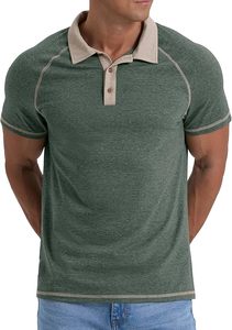 Polo à manches courtes raglan pour homme - Product Image 5