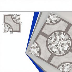 Abordable 400x400mm Porcelaine antidérapante Heavy Duty Parking Rustique Céramique Numérique Antidérapant Carrelage de sol Vitrifié 40x40cm - Product Image 1