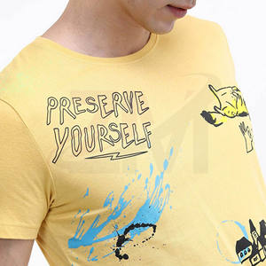 Camisetas de algodón al por mayor con cuello redondo, camisetas con logotipo digital personalizado, camisetas suaves de corte regular para hombre, camisetas de alta calidad para hombre. - Product Image 5