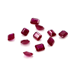 Rubis naturels non traités du Mozambique, octogones calibrés 4x5mm, pierres précieuses de rubis naturelles facettées pour la fabrication de bijoux, prêtes à l'emploi - Product Image 5