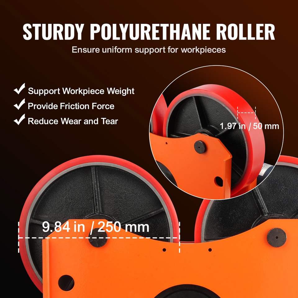 110V Linkage Roller Turning Rolls 1000KG/2205LBS Loading Capacity 25-1400mm Diameter Rotary Welding Positioner Welding Welding