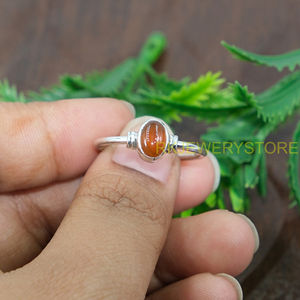 Bague en argent sterling 925 de qualité supérieure avec cornaline rouge, design artisanal, bague en pierre précieuse, bijoux en cornaline, cadeau de Noël - Product Image 3