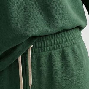 Ensemble décontracté en tricot vert pour femmes, 2 pièces, t-shirt à manches courtes et short au-dessus du genou, coupe ample, couleur unie, vêtements de printemps et d'été - Product Image 5