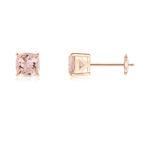 Pendientes de Morganita con Corte Cojín, Oro 10K 14K 18K, Plata 925 935, Chapados en Oro, para Uso Diario de Mujer - Product Image 2