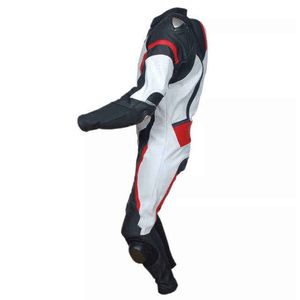 Traje de Motocicleta para Hombre al por Mayor, Diseño Personalizado, de Alta Calidad, en Cuero, Resistente al Viento y Protector, para Carreras de Motos - Product Image 2