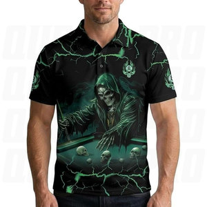 Polo Deportivo Transpirable para Hombre, Personalizable con Logotipo, de Secado Rápido, Sublimado, 100% Poliéster, para Billar - Product Image 4