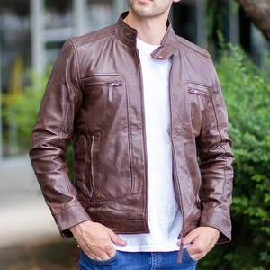 Nouveautés : Veste noire personnalisée avec logo pour homme, vestes en cuir vintage pour homme, vestes de haute qualité, veste d'hiver streetwear - Product Image 4